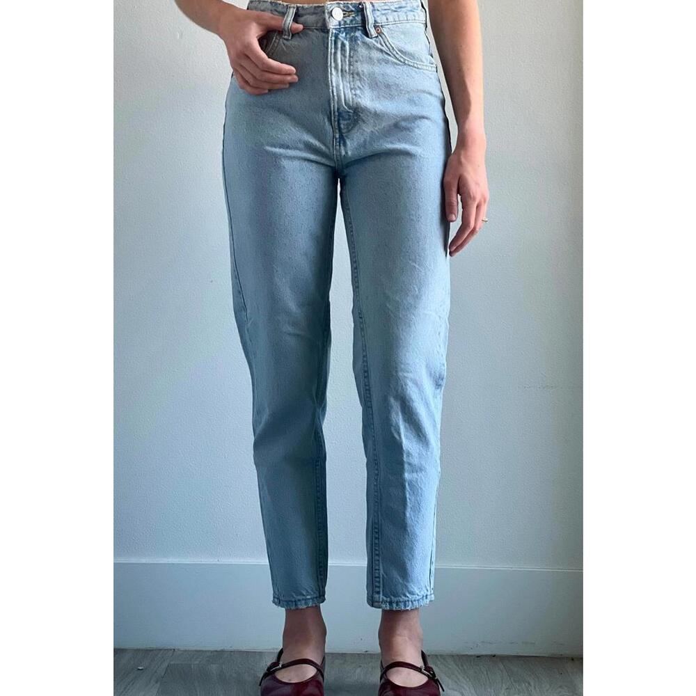 High-Waisted Light Wash Jeans
